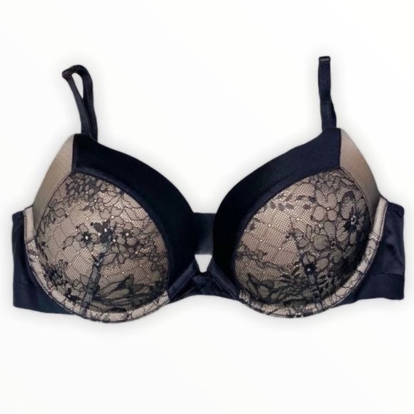 Victoria’s Secret Black Lace Push Up Bra 32D - Picture 9 of 9